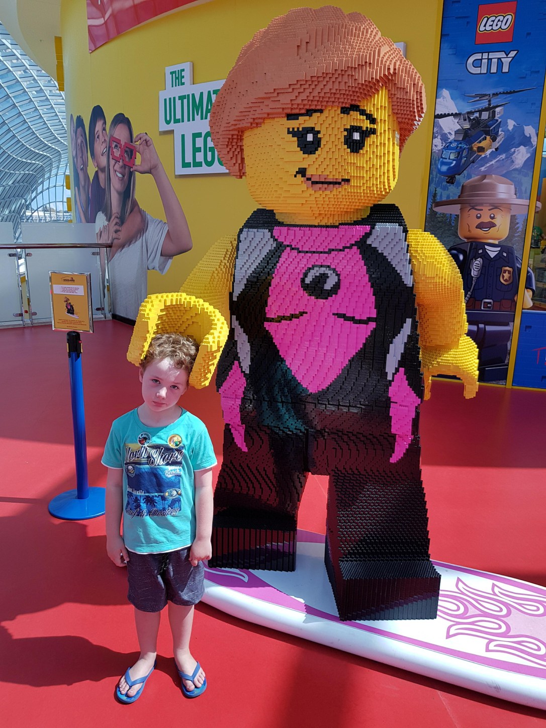I'm not smiling because I didn't get anything from the Lego shop!